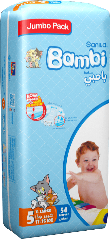 Bambi Baby Diapers Size 5 54Pc