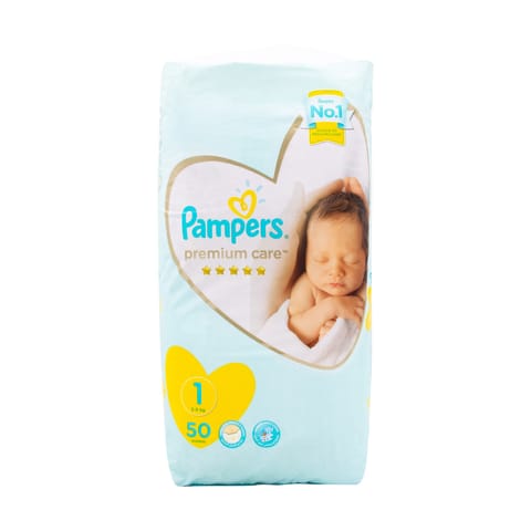 Pampers Premium Care , Size 1 (Newborn, 2-5Kg) 50Pc
