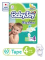 Babyjoy Compressed Diapers, Size 4 60Pc
