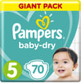 Pampers Baby-Dry Diapers, Size 5 (11-16Kg) 70Pc