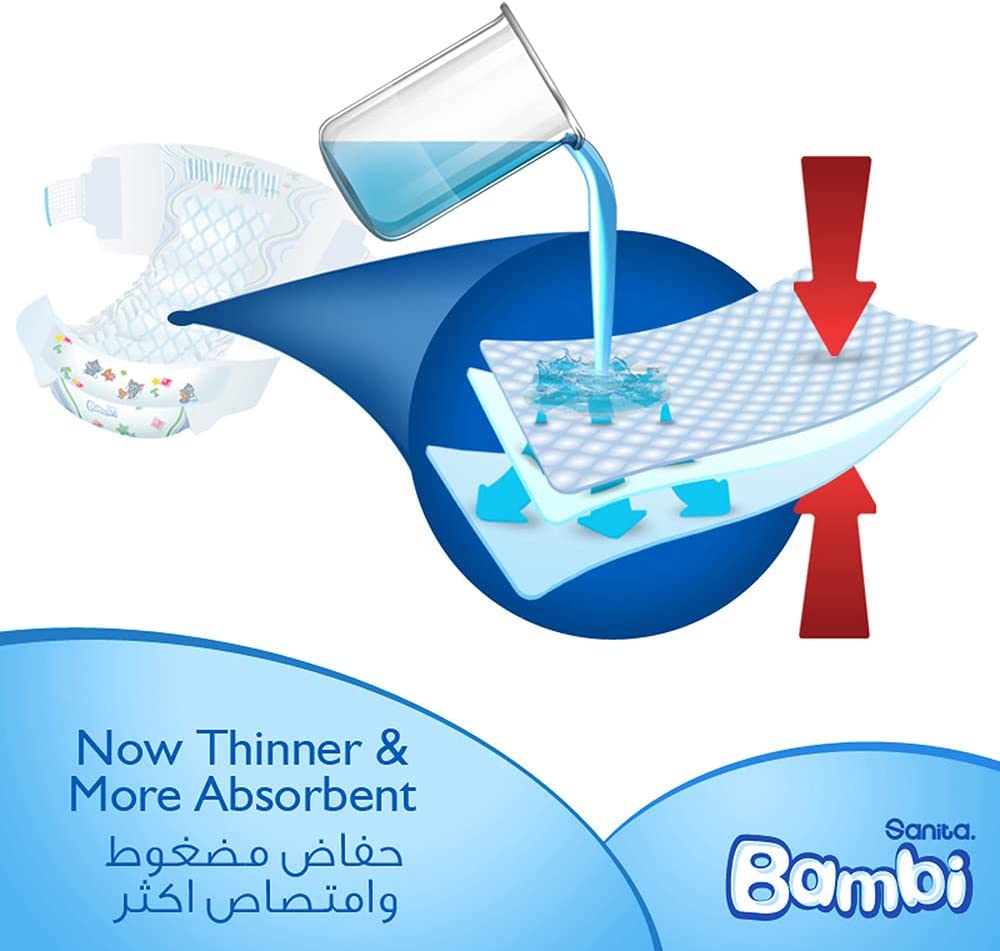 Bambi Baby Diapers Jumbo Size 6 40Pc
