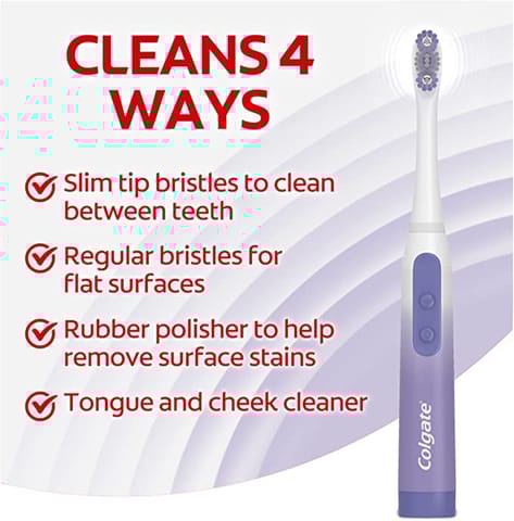 Colgate 360° Charcoal Battery Powered Toothbrush Replacement Brush Head