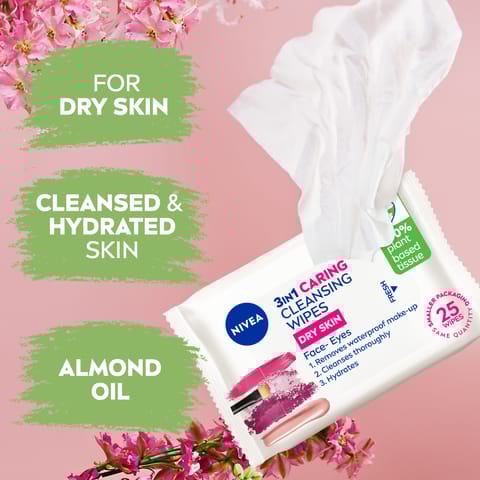 NIVEA 3 in 1 Gentle Cleansing Wipes - 25 pcs