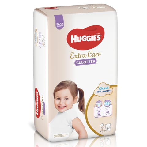 Huggies Extra Care Culottes, Size 6, Jumbo Pack, 40 Pants