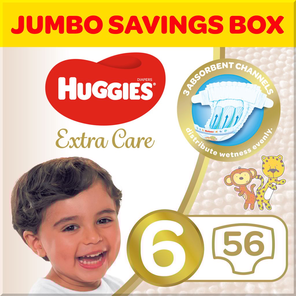 Huggies Extra Care, Size 6 56Pc