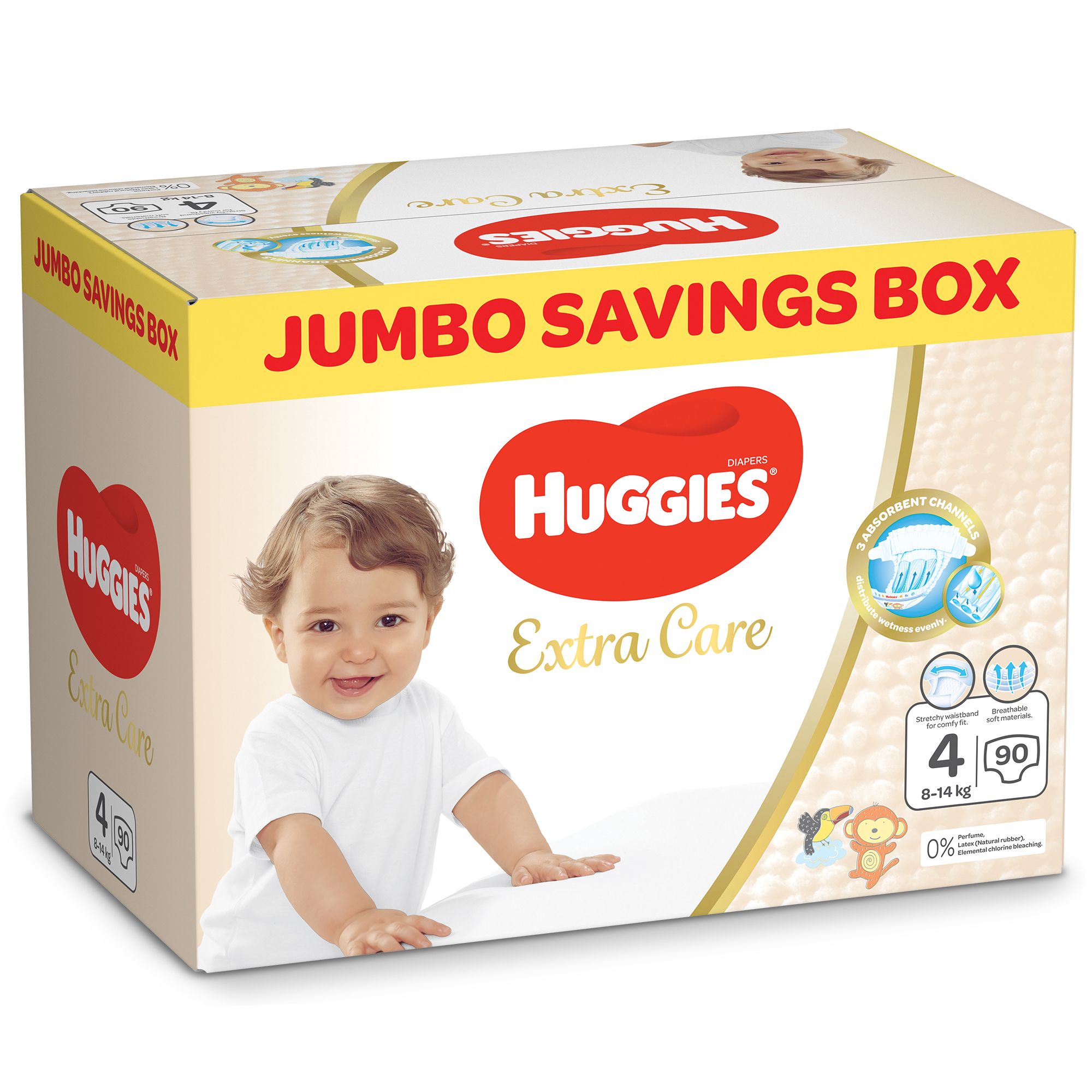 Huggies Extra Care, Size 4 90Pc