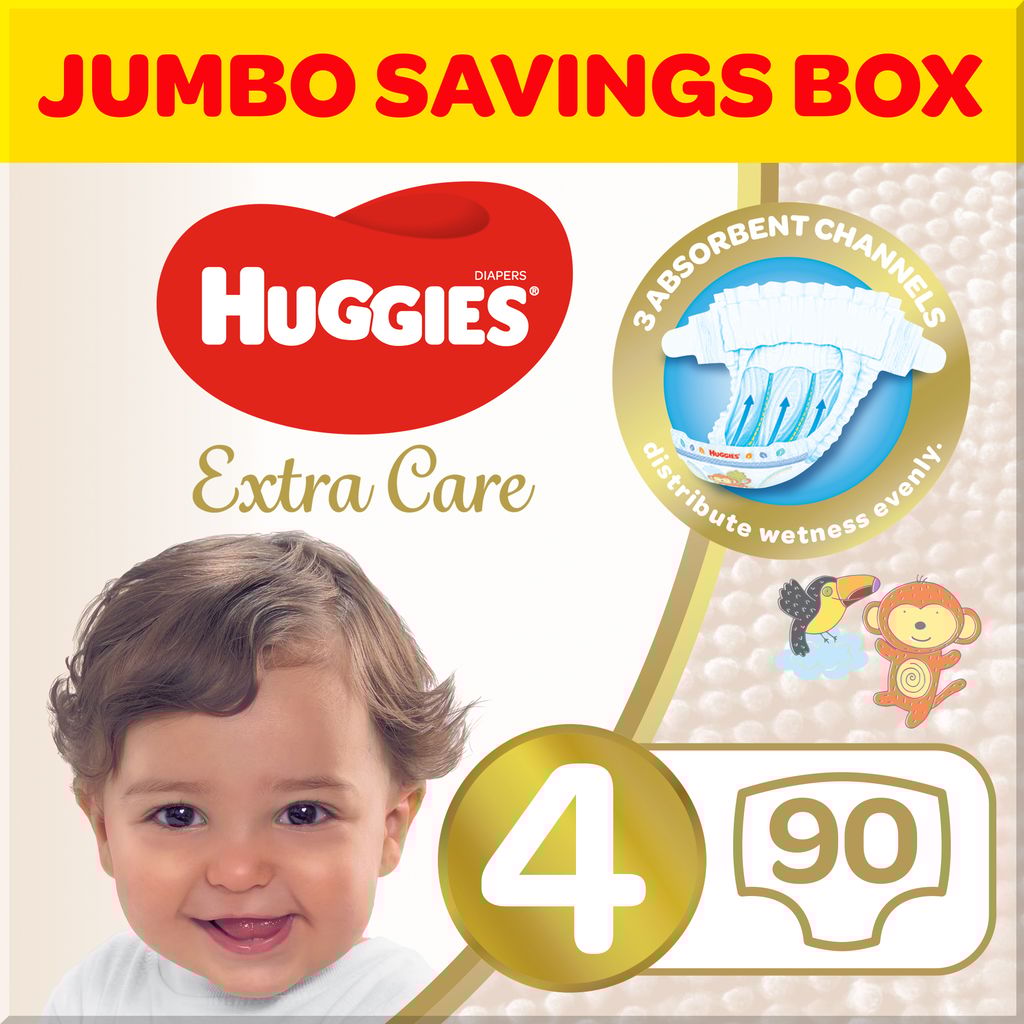 Huggies Extra Care, Size 4 90Pc
