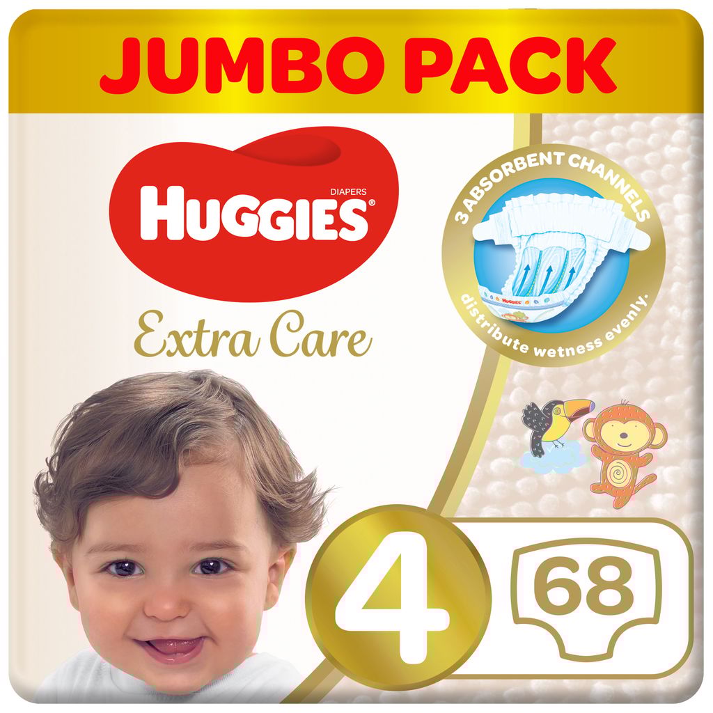 Huggies Extra Care, Size 4 68Pc