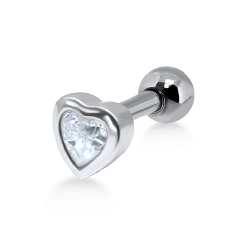 حلق بيرسينغ أذن - موديل رقم EH03 قلب & حجر
مقاس 
1.2x6x3mm
