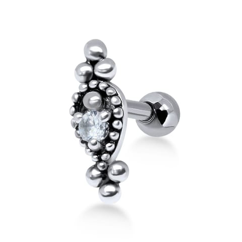 Ear Piercing EH07 Helix Silver CZSize 1.2x6x3mm