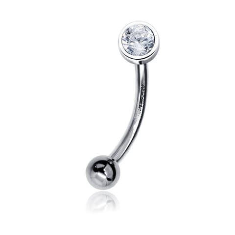 Eyebrow Piercing EB03 Barbell & CZSize 1.2x8x3mm