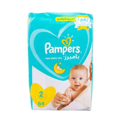 Pampers Baby-Dry Diapers, Size 2 (Newborn, 3-8Kg) 64Pc